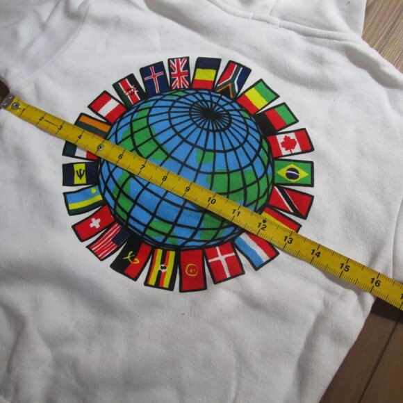 NWT Forever 21 GIRLS White NASA quarter zip crop sweatshirt Hoodie 9/10 - Picture 10 of 16